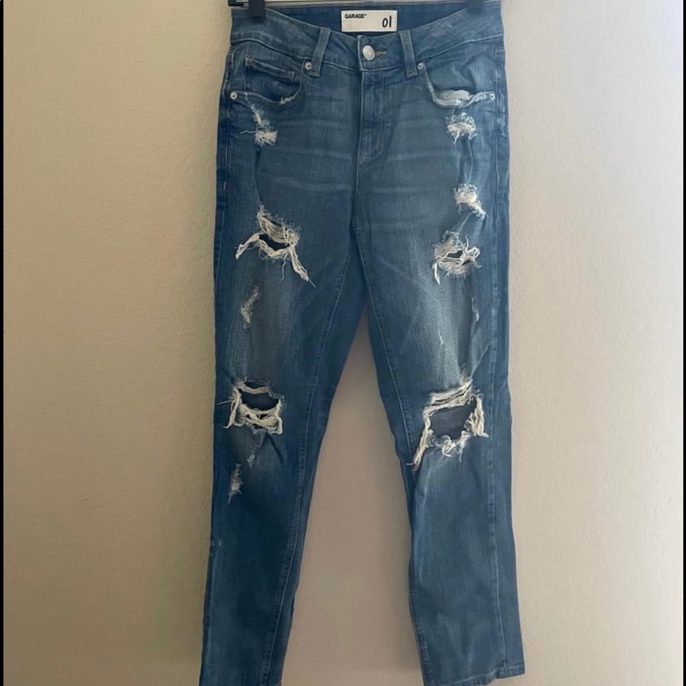 Garage Distressed Girlfriend Jeans